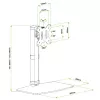 Suporte/mesa para monitor Techly ICA-LCD 260 68,6 cm (27 polegadas) secretária branco