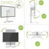 Suporte/mesa para monitor Techly ICA-LCD 260 68,6 cm (27 polegadas) secretária branco