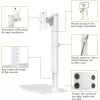 Suporte/mesa para monitor Techly ICA-LCD 260 68,6 cm (27 polegadas) secretária branco
