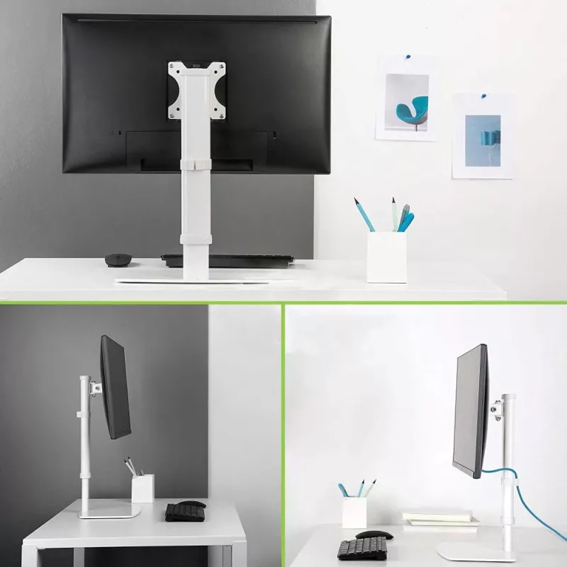 Suporte/mesa para monitor Techly ICA-LCD 260 68,6 cm (27 polegadas) secretária branco