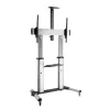 Techly ICA-TR24 suporte de TV móvel, 60-100 polegadas, 100 kg, com prateleiras