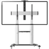 Techly ICA-TR24 suporte de TV móvel, 60-100 polegadas, 100 kg, com prateleiras