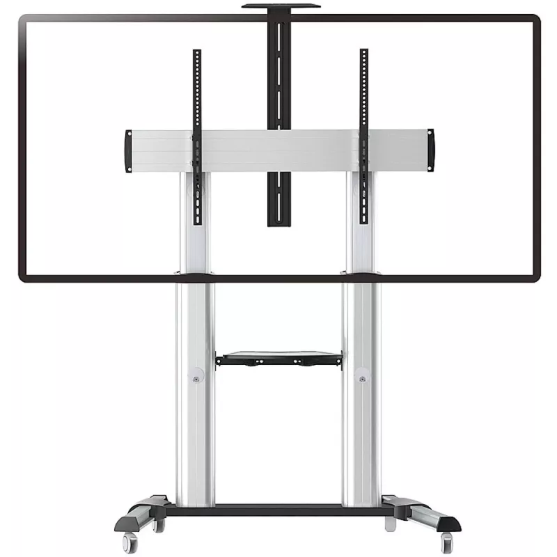 Techly ICA-TR24 suporte de TV móvel, 60-100 polegadas, 100 kg, com prateleiras