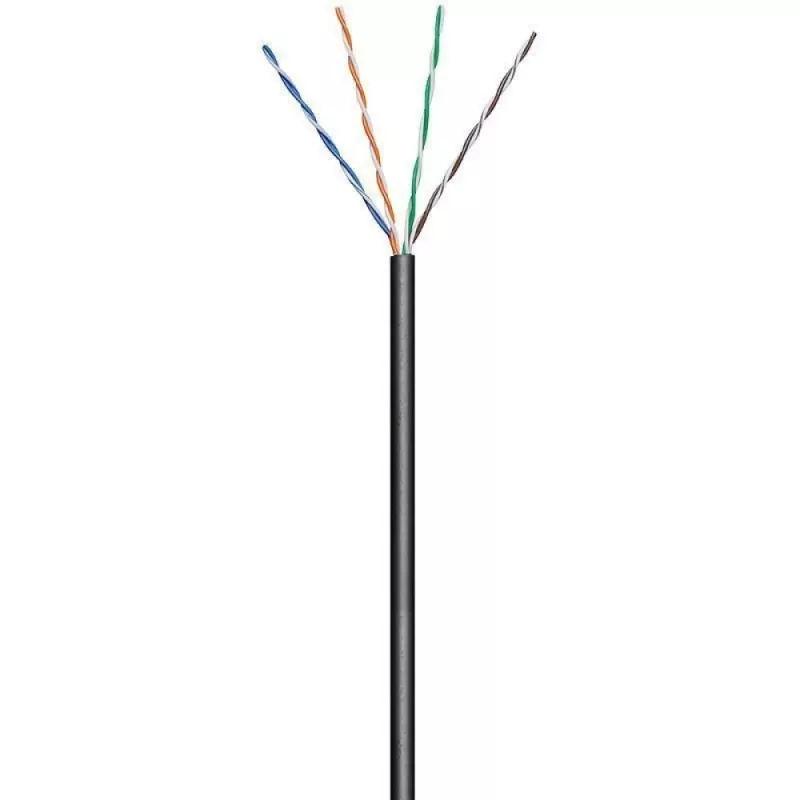 Cabo de rede Techly ITP7-UTP-0100LO preto 100 m Cat5e U/UTP (UTP)
