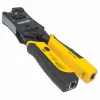Alicate de cravar e testador de cabos universal modular Intellinet, alicate e testador de cabos 2 em 1: corta, descarna, termina e testa, RJ45/RJ11/RJ12/RJ22