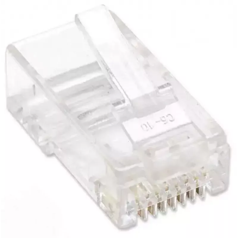 Ficha modular RJ45 Intellinet, Cat5e, UTP, 3 dentes, para condutor maciço, contactos banhados a ouro de 15 µ, pack de 100