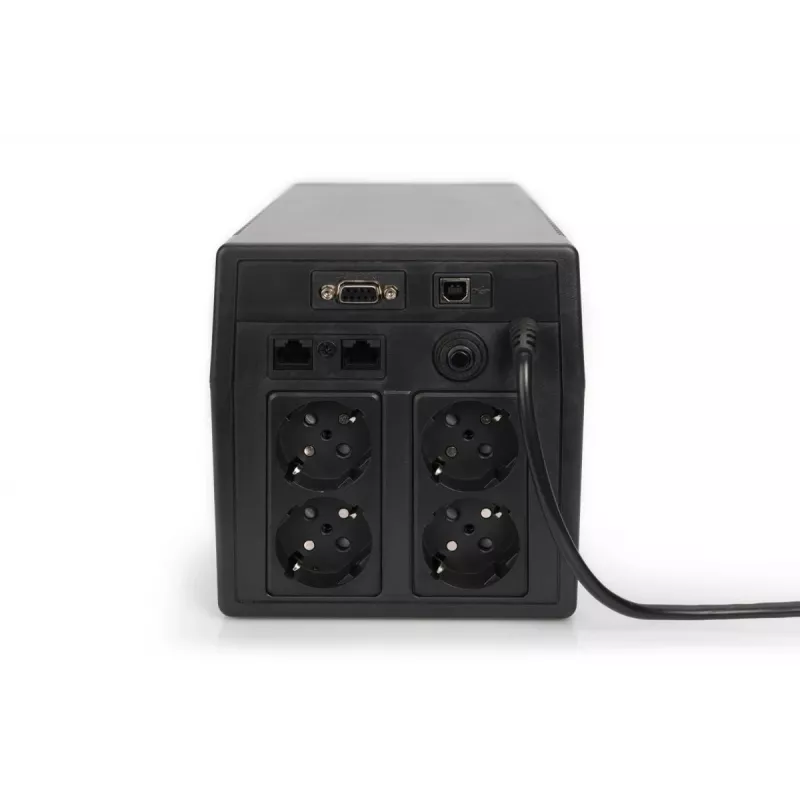 UPS interativa DIGITUS 1000 VA/600 W 12 V/7 Ah x2 4x CEE7/7 AVR USB