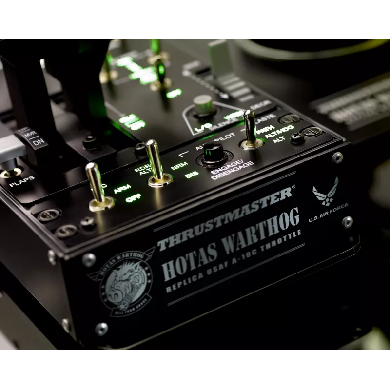 Joystick Thrustmaster Hotas Warthog preto para PC