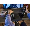 Pedais de leme Thrustmaster TPR preto, prateado USB analógico para simulador de voo PC
