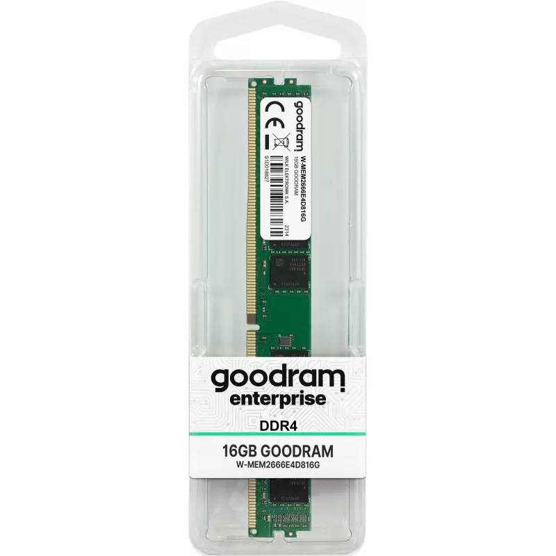 Módulo de memória GOODRAM W-MEM2666E4D816G 16 GB (1 x 16 GB) DDR4 2666 MHz ECC UDIMM CL19