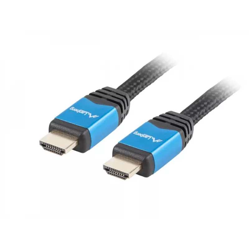 Lanberg CA-HDMI-20CU-0018-BL Premium cabo HDMI M/M, HDMI 2.0, 1,8 m, 4K, com Ethernet, preto