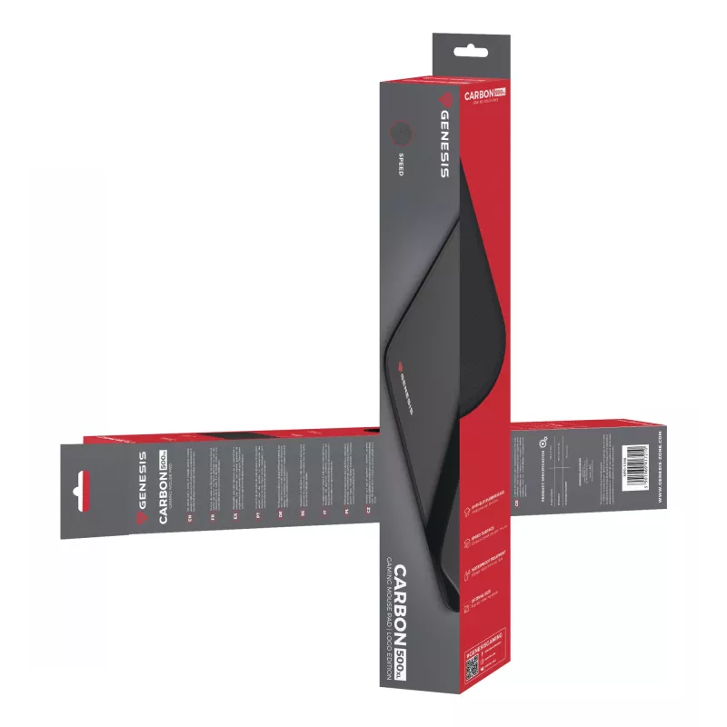 Tapete de rato gaming GENESIS Carbon 500 XL Logo preto