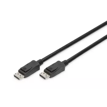 Cabo DisplayPort DIGITUS, M/M, 2 m com bloqueio, Ultra HD 8K, Ver. 1.3/1.4, standard