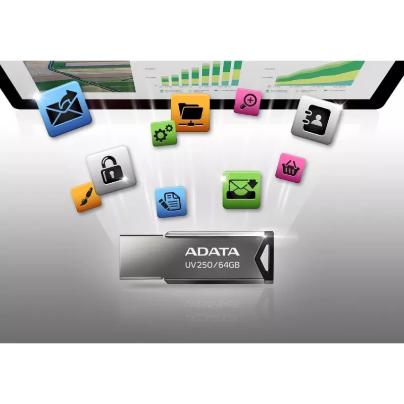 Pen drive ADATA UV250 32 GB USB Type-A 2.0 prateada