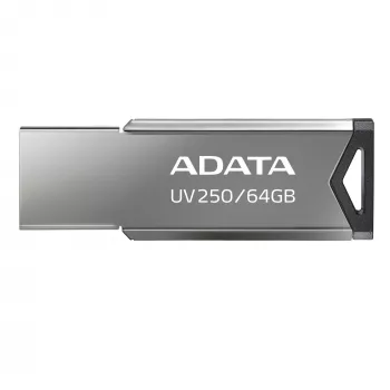Pen drive CompactFlash ADATA UV250 64 GB, prateada, 45,4×14,9×5,35 mm, 5,6 g