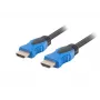 Cabo HDMI LANBERG CA-HDMI-20CU-0100-BK — 10 m, HDMI tipo A macho–macho, 18 Gbit/s, 4K (2160p), ARC, Ethernet