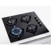 Placa de fogão a gás de encastrar Electrolux EGG6407K preta 59 cm 4 zonas de cozedura