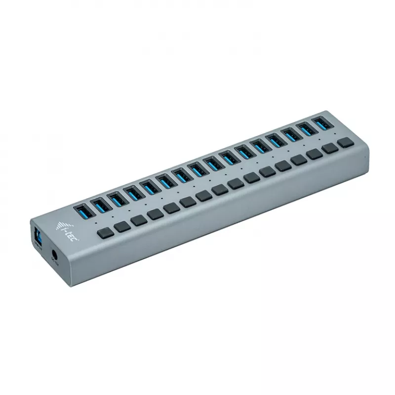 Hub de carregamento i-tec USB 3.0 16 portas + fonte de alimentação 90 W