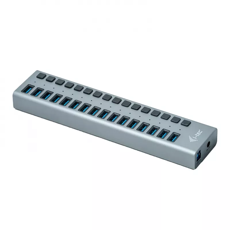 Hub de carregamento i-tec USB 3.0 16 portas + fonte de alimentação 90 W