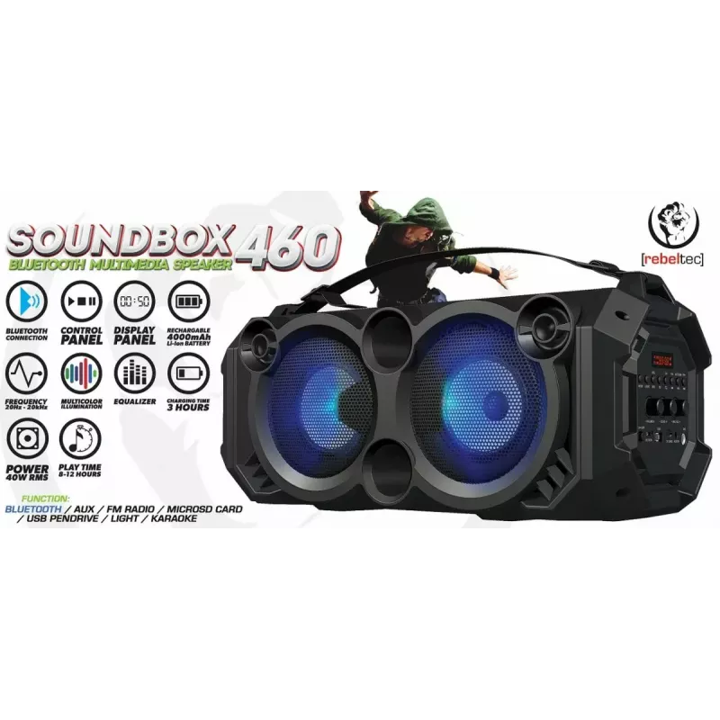 Altifalante Bluetooth SoundBox 460, preto