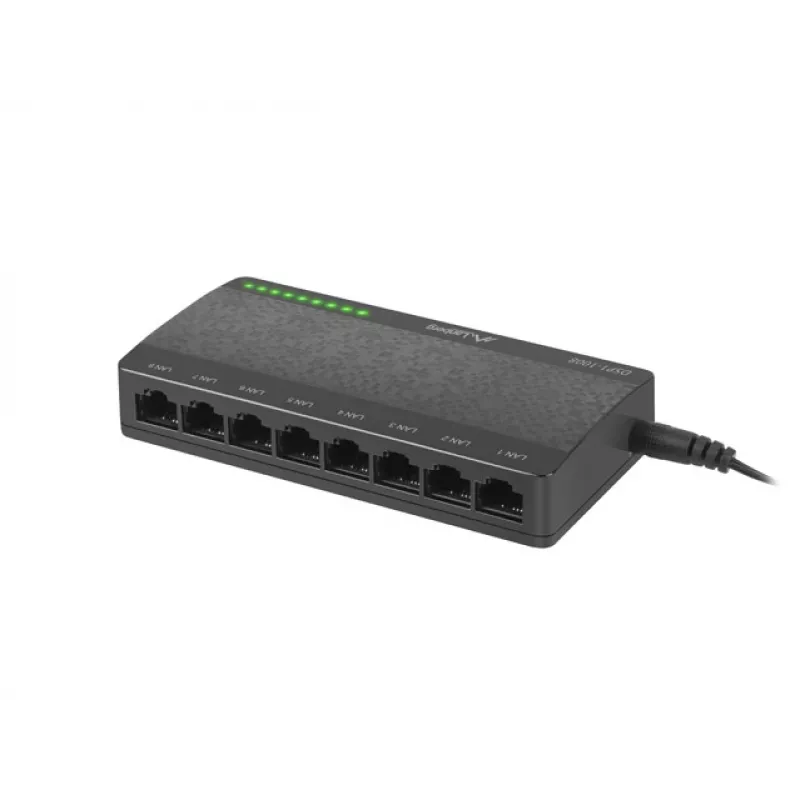 Switch LANBERG Dsp1-1008 8x 1gb/s Unmanaged Gigabit Ethernet Desktop 5v
