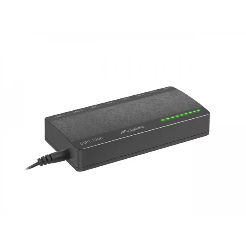 Switch LANBERG Dsp1-1008 8x 1gb/s Unmanaged Gigabit Ethernet Desktop 5v