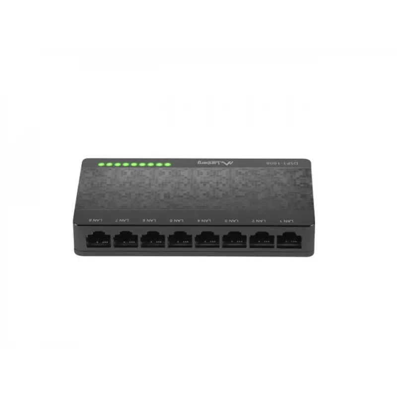 Switch LANBERG Dsp1-1008 8x 1gb/s Unmanaged Gigabit Ethernet Desktop 5v