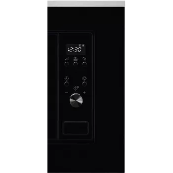 Micro-ondas solo Electrolux LMS2203EMX — 700 W, 20 L, aço inoxidável/preto, aparelho de encastrar (56×35×38 cm)