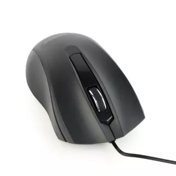 Rato ótico com fios para ambas as mãos Gembird MUS-3B-01 — USB Type-A, 1000 DPI, 3 botões, preto