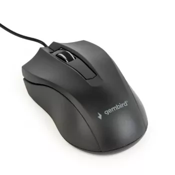 Rato ótico com fios para ambas as mãos Gembird MUS-3B-01 — USB Type-A, 1000 DPI, 3 botões, preto