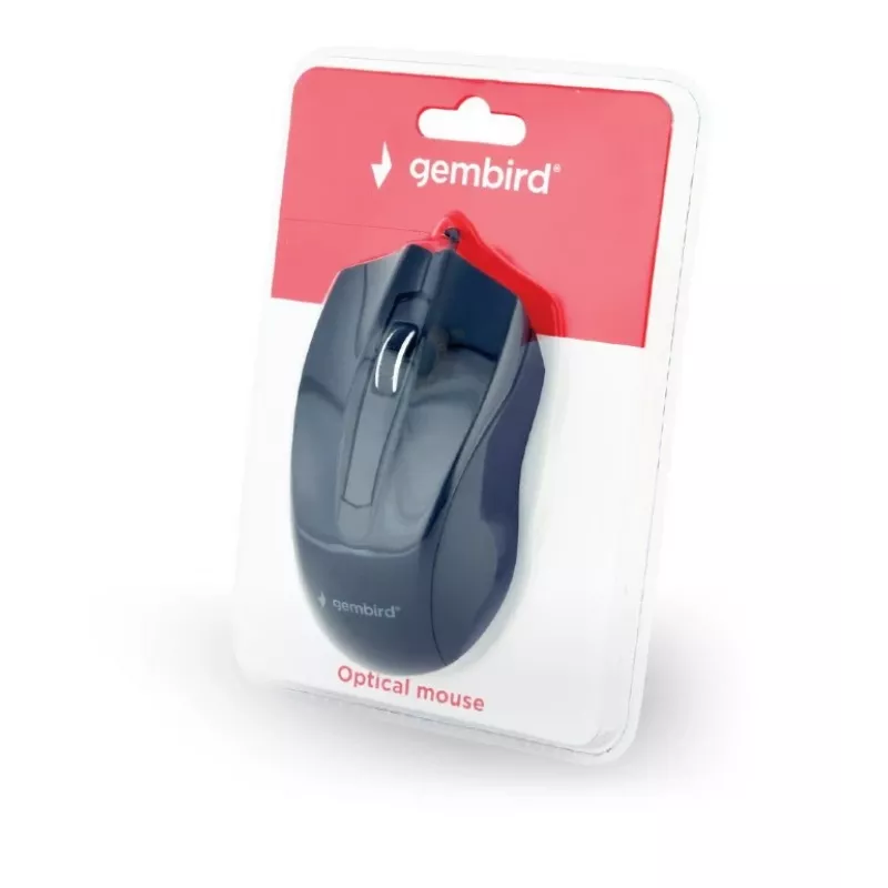 Rato ótico com fios para ambas as mãos Gembird MUS-3B-01 — USB Type-A, 1000 DPI, 3 botões, preto