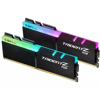 DIMM 16 GB DDR4-3600 (2x 8 GB) kit duplo, memória RAM preta, F4-3600C18D-16GTZRX, Trident Z RGB, INTEL XMP