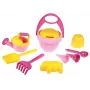 Lena Happy Sand Girls I 10 unid., conjunto de brinquedo de areia, a partir de 1 ano, rosa, amarelo