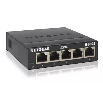 NETGEAR GS305 Gigabit Ethernet não gerido L2 (10/100/1000) preto