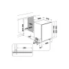 Máquina de lavar loiça semi-integrada WHIRLPOOL WIC 3C26 F — 60 cm, 14 conjuntos de louça, 46 dB, classe energética E
