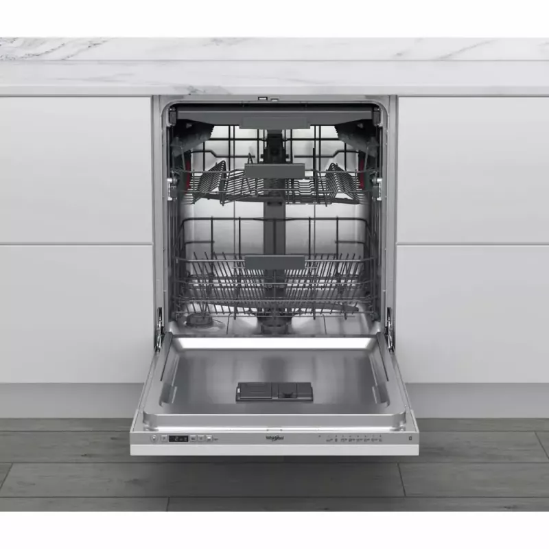 Máquina de lavar loiça semi-integrada WHIRLPOOL WIC 3C26 F — 60 cm, 14 conjuntos de louça, 46 dB, classe energética E