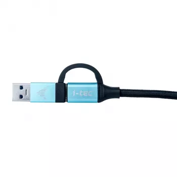 Cabo USB-C para USB-C com adaptador USB 3.0 integrado i-tec C31USBCACBL