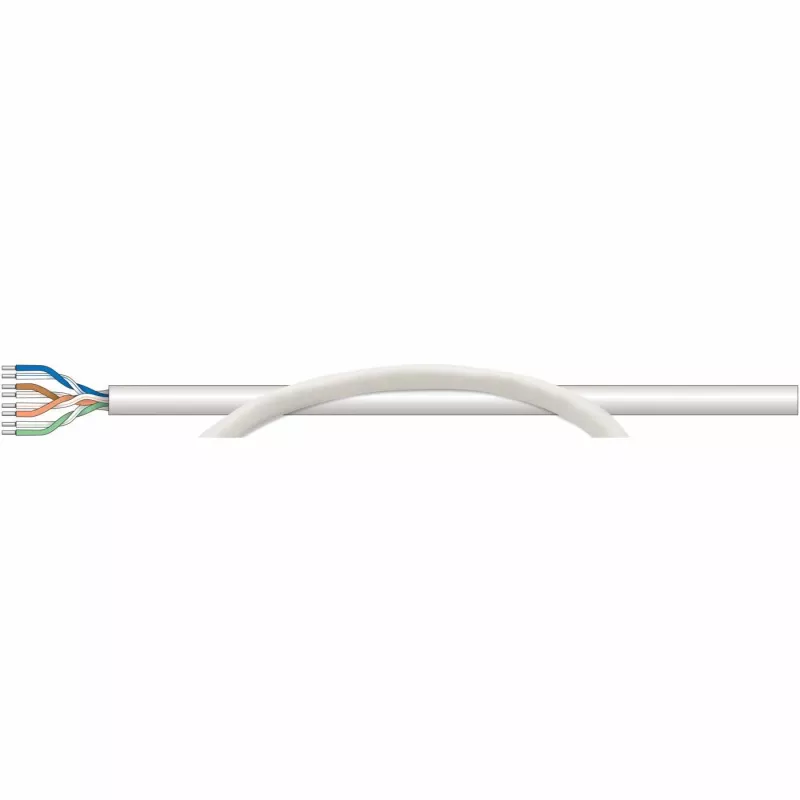 Cabo de rede em rolo Cat6 Intellinet, 23 AWG, fio maciço, 305 m, cinzento, CCA, U/UTP, caixa