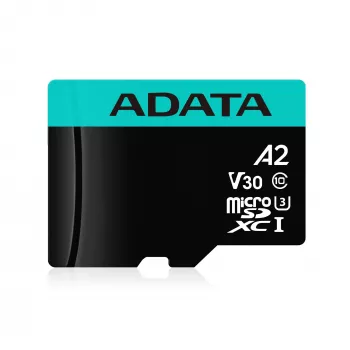 Cartão de memória MicroSDXC ADATA 128 GB UHS-I Premier Pro V30 U3 Class 10, 100/80 MB/s, à prova de água, com adaptador SD