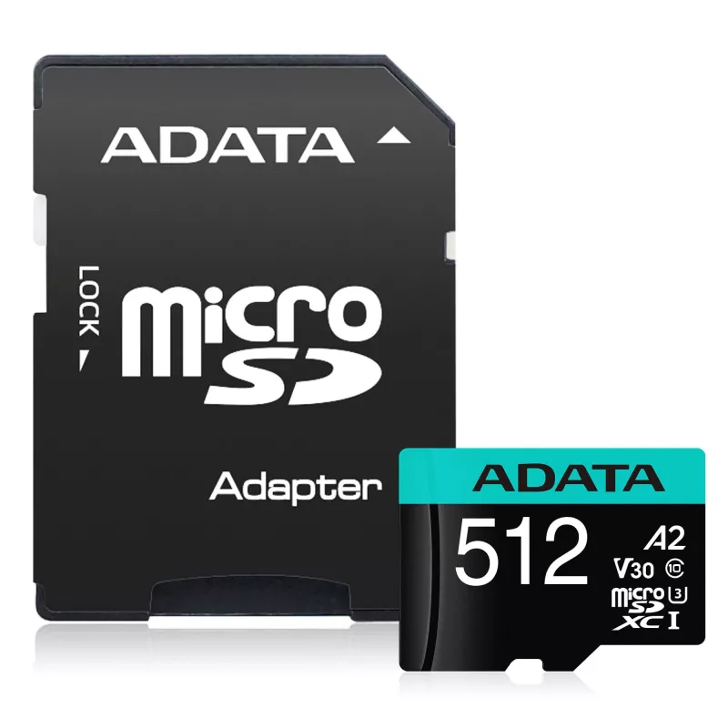 Memória flash ADATA 512GB MicroSDXC Class 10 Premier Pro