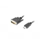 Cabo LANBERG HDMI(m)->DVI-d(m)(24+1) Dual Link com conectores 4k banhados a ouro - 1.8m preto