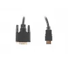 Cabo LANBERG HDMI(m)->DVI-d(m)(24+1) Dual Link com conectores 4k banhados a ouro - 1.8m preto