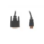 Cabo LANBERG HDMI(m)->DVI-d(m)(24+1) Dual Link com conectores 4k banhados a ouro - 3m preto