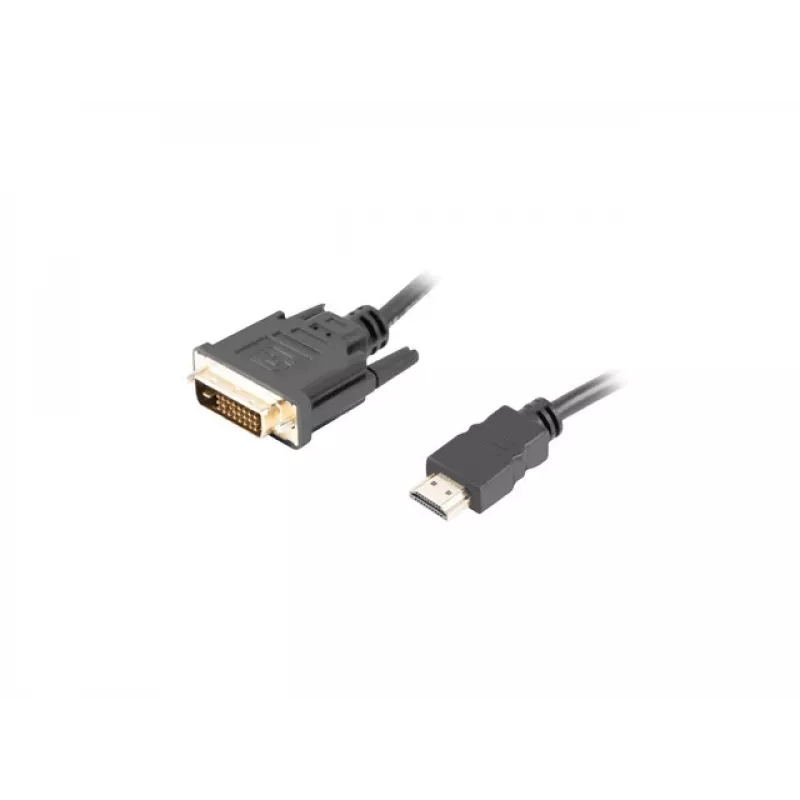 Cabo LANBERG HDMI(m)->DVI-d(m)(24+1) Dual Link com conectores 4k banhados a ouro - 3m preto