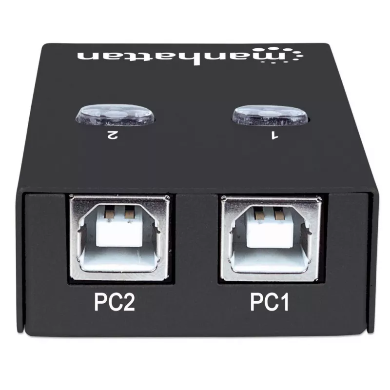 Manhattan 162005 comutador USB 2.0 automático de partilha, 2 portas, 480 Mbps