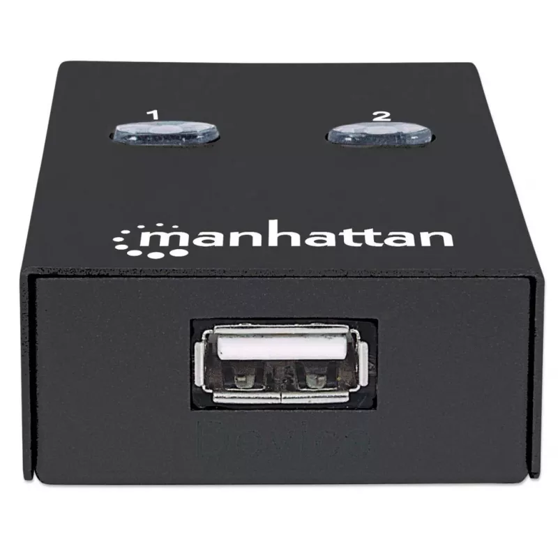 Manhattan 162005 comutador USB 2.0 automático de partilha, 2 portas, 480 Mbps