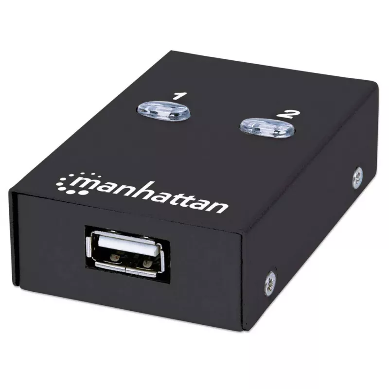 Manhattan 162005 comutador USB 2.0 automático de partilha, 2 portas, 480 Mbps