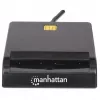 Manhattan 102049 leitor de cartões inteligentes de contacto, USB-A 2.0, 12 Mbps, cabo 1,05 m, preto, caixa em ABS