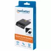 Manhattan 102049 leitor de cartões inteligentes de contacto, USB-A 2.0, 12 Mbps, cabo 1,05 m, preto, caixa em ABS