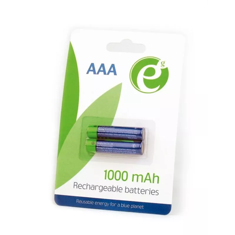 Pilhas AAA GEMBIRD Ni-MH recarregáveis 1000mAh 2 unidades